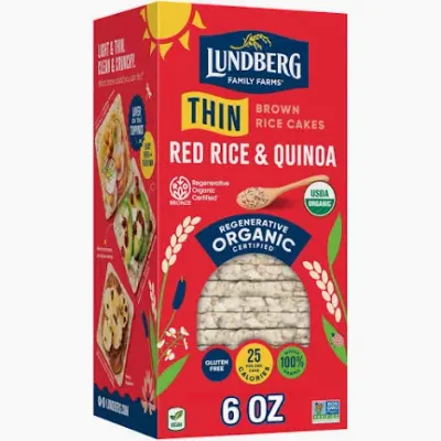 Rice Crackers Red Rice &amp; Quinoa Org (Lundberg), 167g