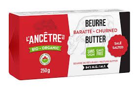 Butter Salted Org (L'Ancêtre), 250g