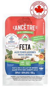 Feta w/Herbs Sheep Org (L'Ancêtre), 150g