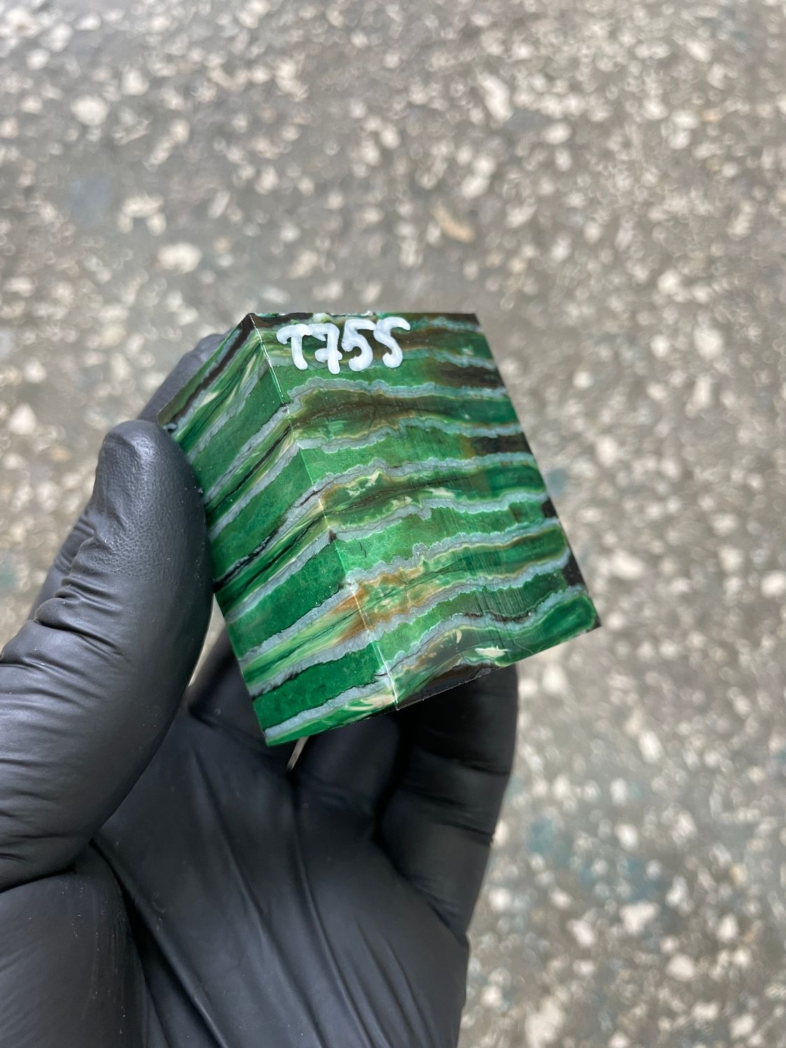 mammoth tooth stabilized spacer block for knife handle T755