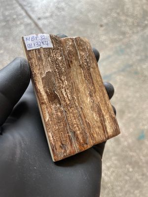 Mammoth Bark Tusk Knife Scales Fossil Pair 3.58×1.25×0.27 inch​​ MBT32