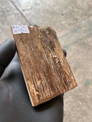Mammoth Bark Tusk Knife Scales Fossil Pair 3.77×1.37×0.35 inch​​ MBT31