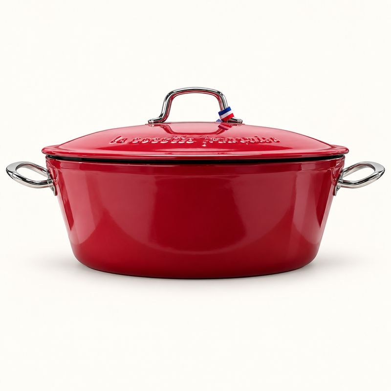 Cocotte en fonte émaillée ovale diamètre 33 cm