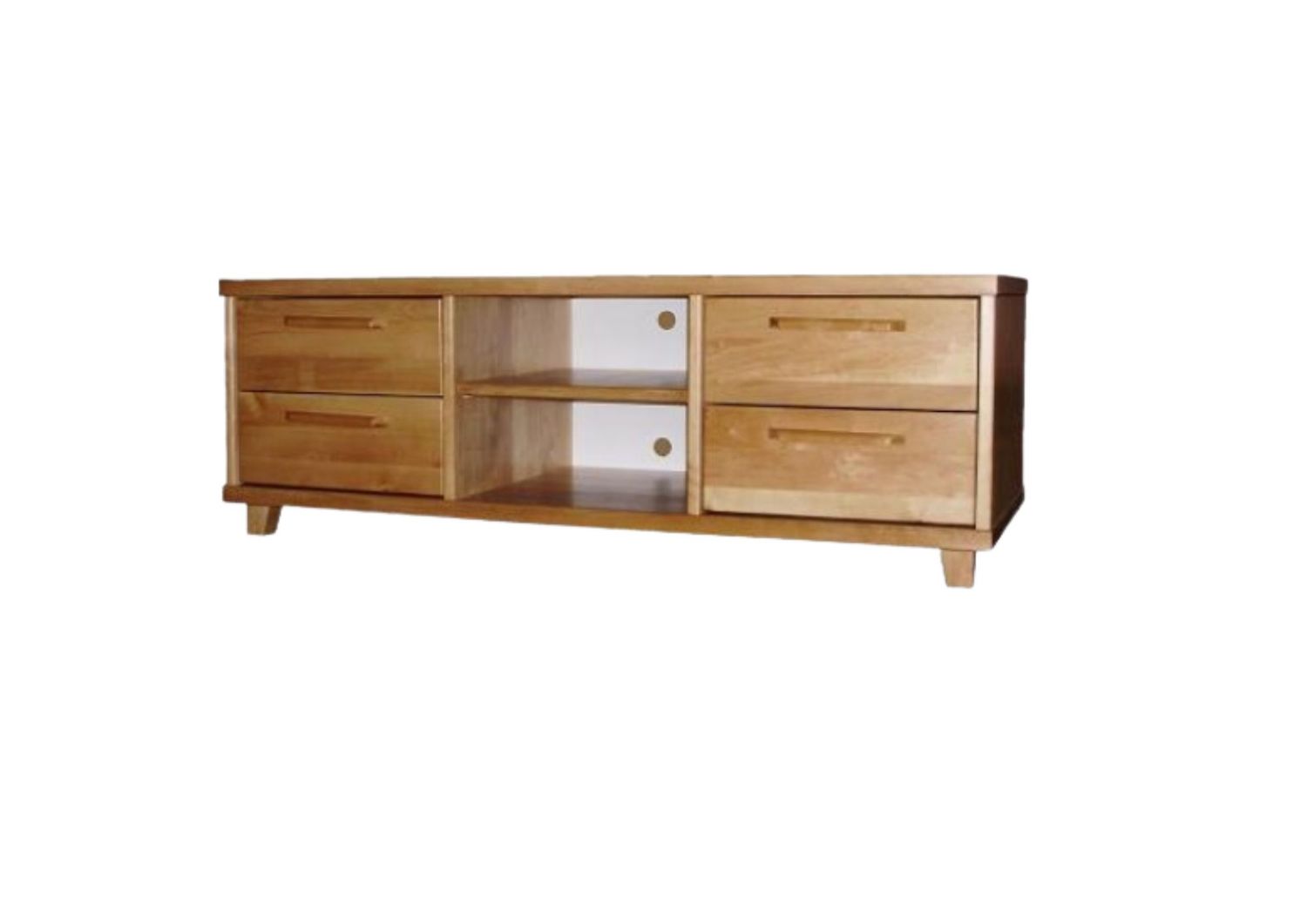 TV cabinets PTV ETA two standard sizes with two or four drawers made of solid black alder wood in various shades. Jelgava. 