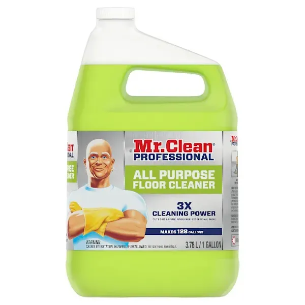 P&amp;G PRO Mr. Clean All Purpose Floor Cleaner, Open Loop, Lemon, 1 Gal