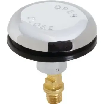 Quick Seal Tub Drain Stopper 3/8" Threaded Pin Chrome Plated