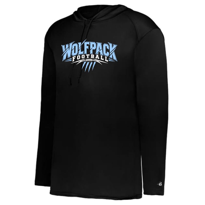 Wolfpack Football Badger Performance Long Sleeve Hoodie