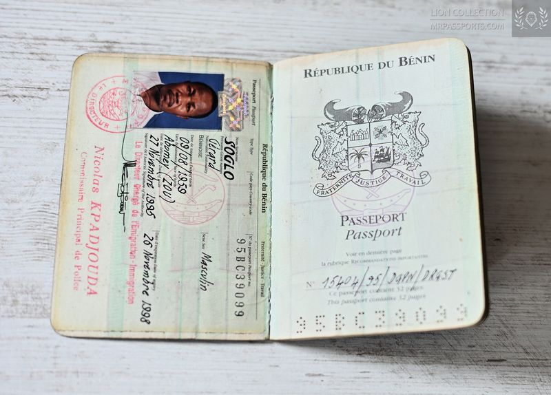 Benin, 1995-2002 passport, German residence permit