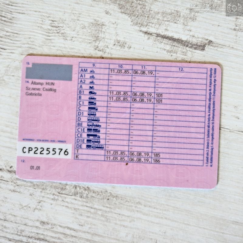 Hungary, 2014-2019 Driver's licence, EU model