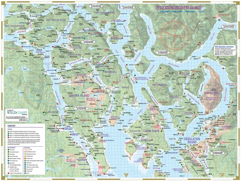 Wild Coast Publishing - 504 - Desolation/Johnstone Inside Passage Chart Assistant