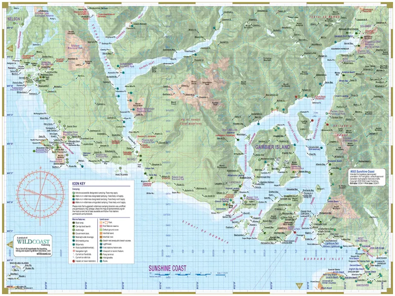 Wild Coast Publishing - 502 - Sunshine Coast Inside Passage Chart Assistant