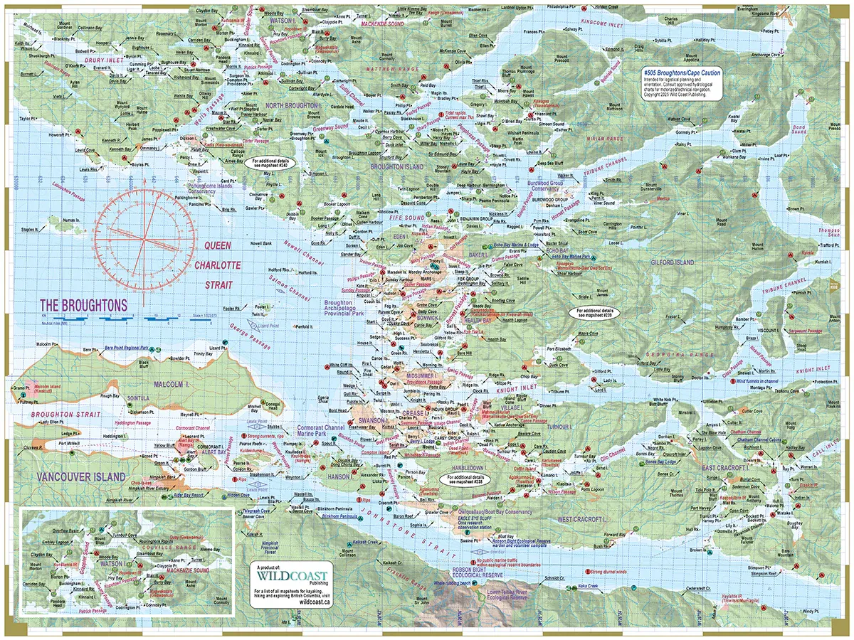 Wild Coast Publishing - 505 - Broughtons/Cape Caution Inside Passage Chart Assistant