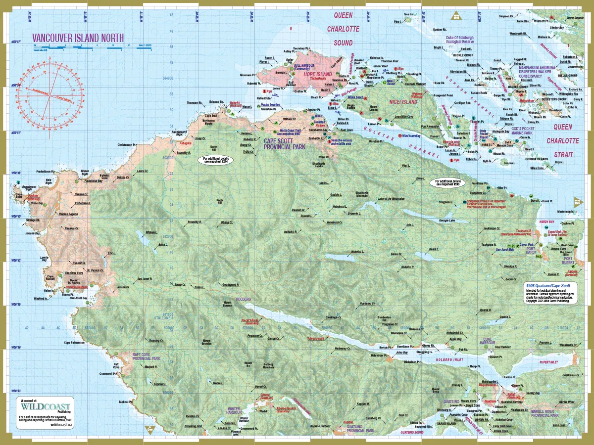 Wild Coast Publishing - 506 - Quatsino/Cape Scott Outside Passage Chart Assistant