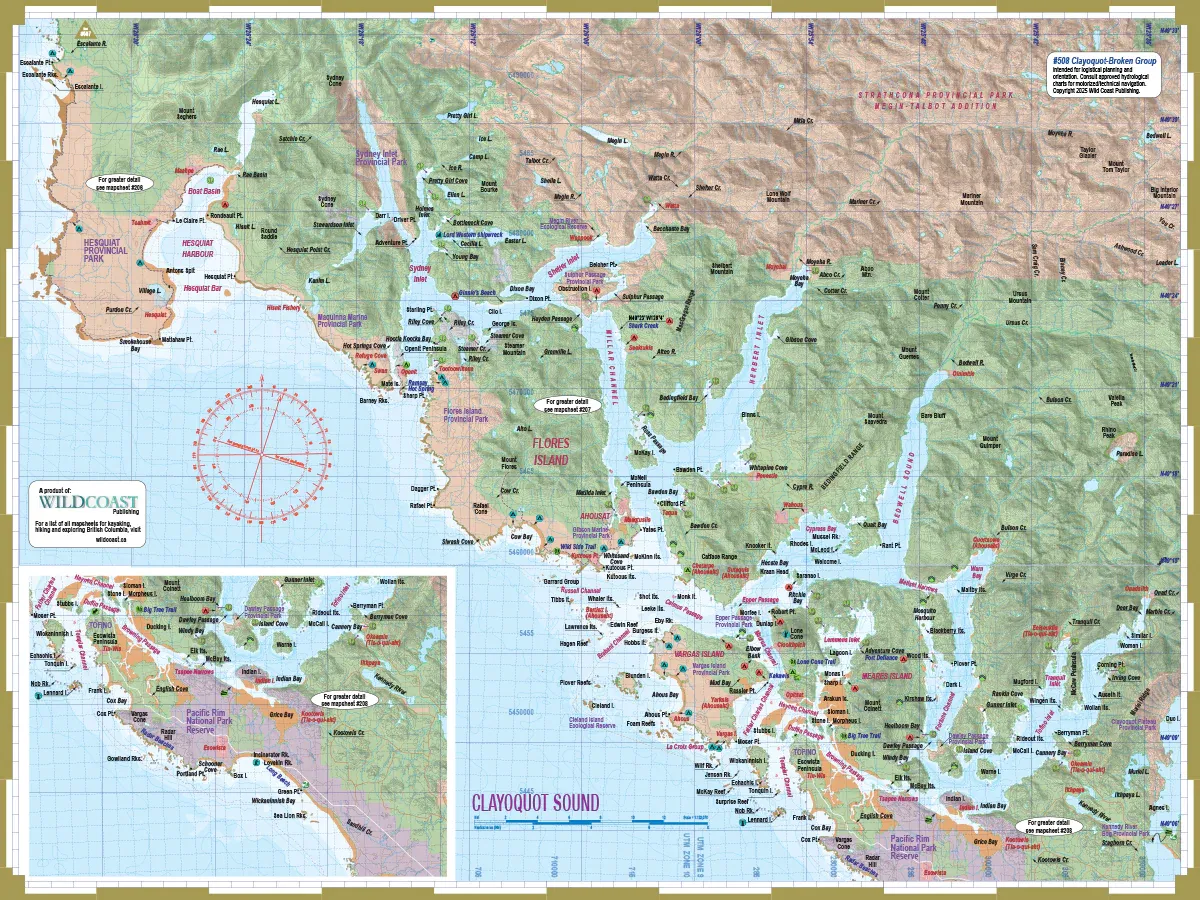 Wild Coast Publishing - 508 - Clayoquot/Broken Group Outside Passage Chart Assistant