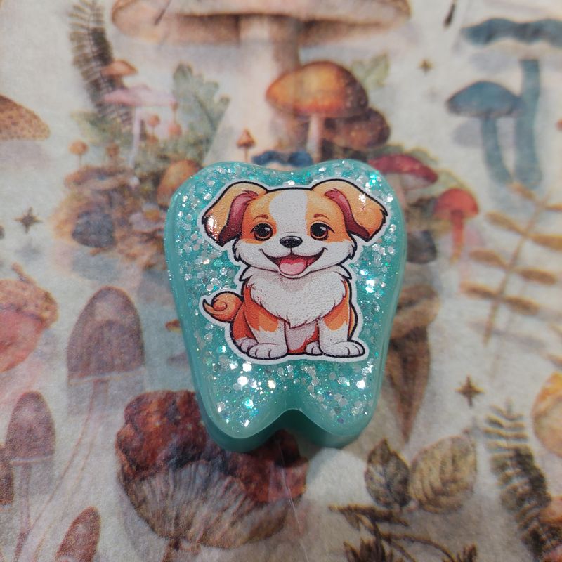 Dog  Tooth Fairy Box - Green