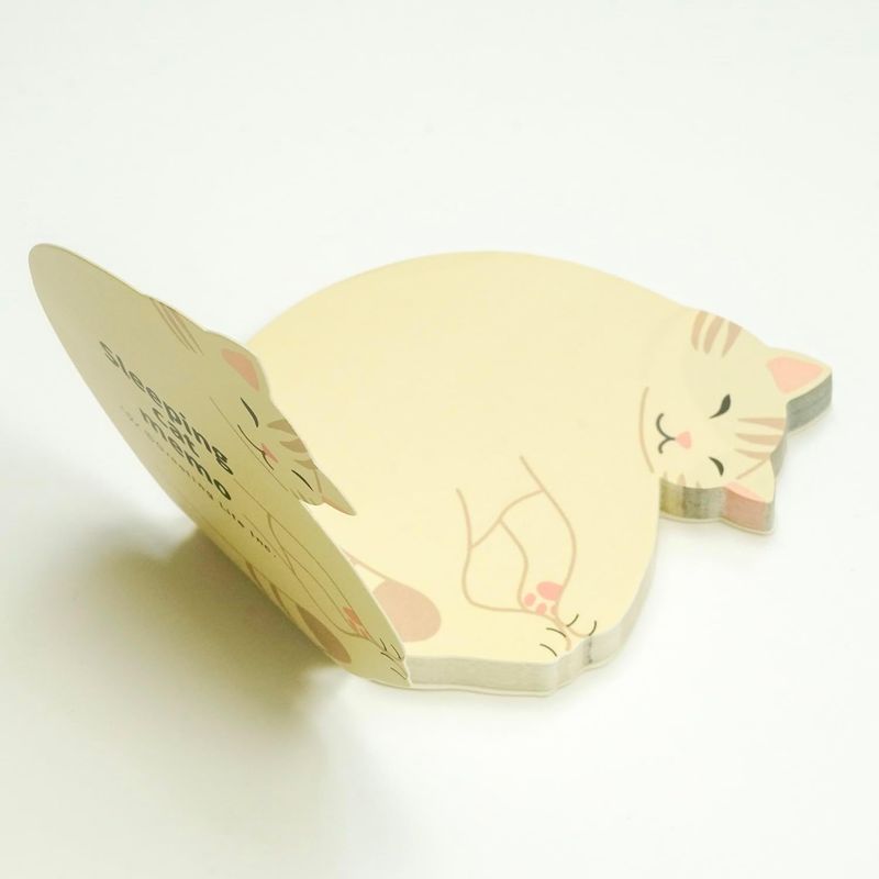 Sleeping Cat Die Cut Memo Pad