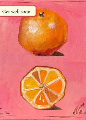 Get Well Soon Oranges Greeting Card