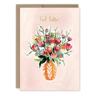 Vase of Flowers Get Well Card