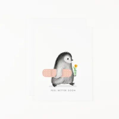 Feel Better Penguin Greeting Card