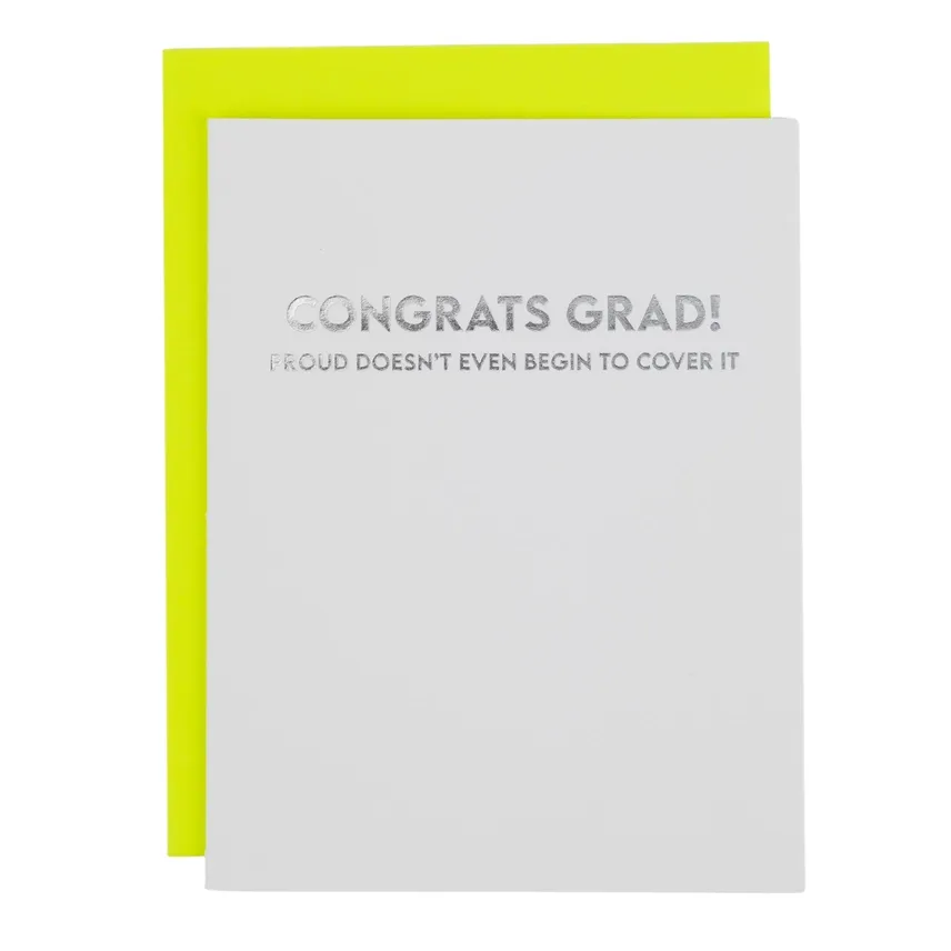 Congrats Grad Proud Doesn’t Even Begin To Cover It Graduation Letterpress Card