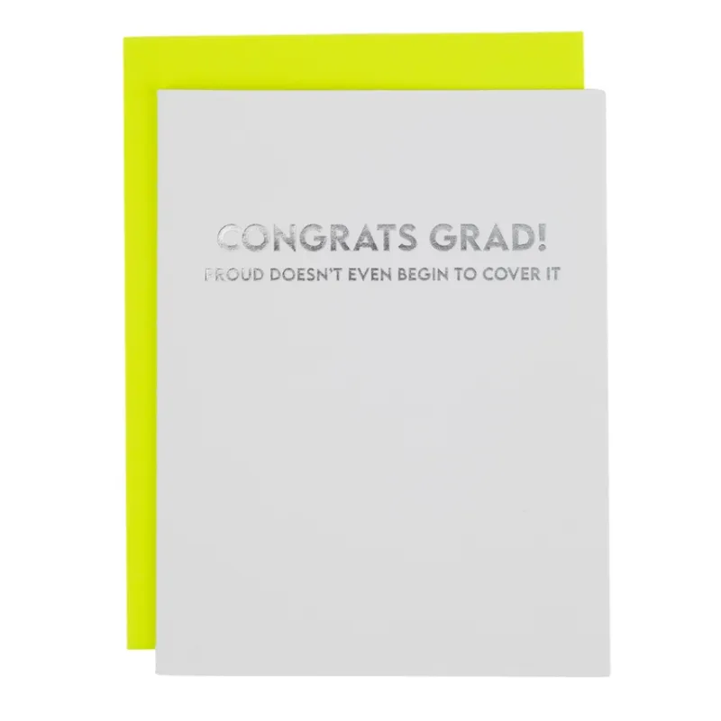 Congrats Grad Proud Doesn’t Even Begin To Cover It Graduation Letterpress Card