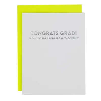 Congrats Grad Proud Doesn’t Even Begin To Cover It Graduation Letterpress Card