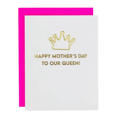 Happy Mothers Day To Our Queen Letterpress Card