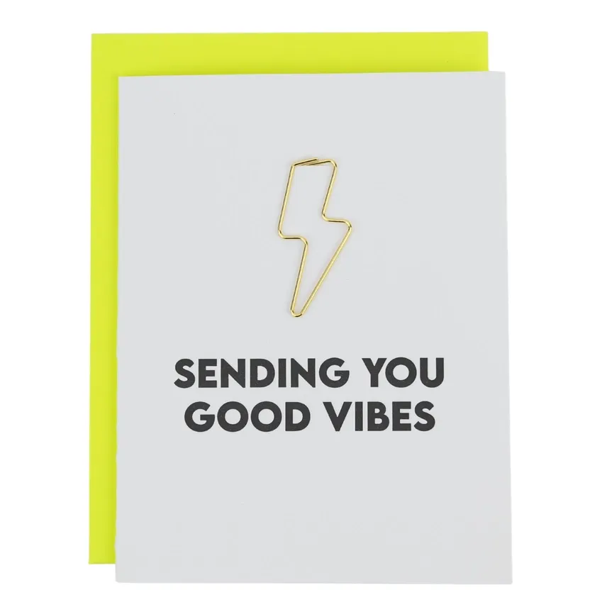 Sending You Good Vibes Letterpress Card