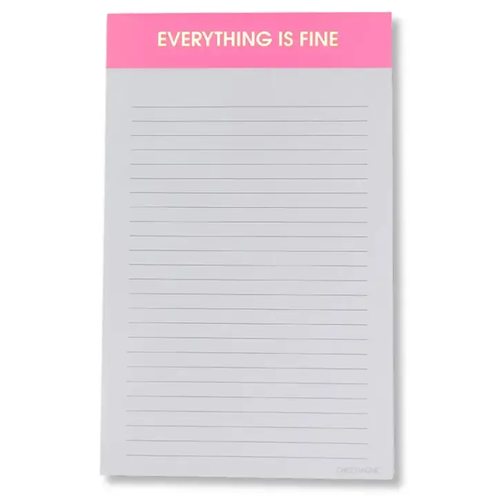 Everything Is Fine Lined Notepad