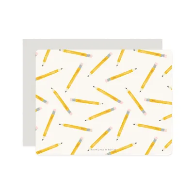 Pencil Flat Notes (box of 6)
