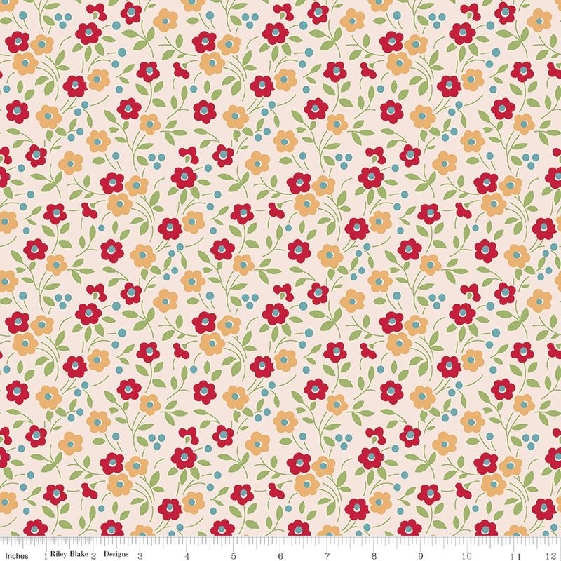 Farmer's Daughter 107/108" Wide Back Floral Jazzberry