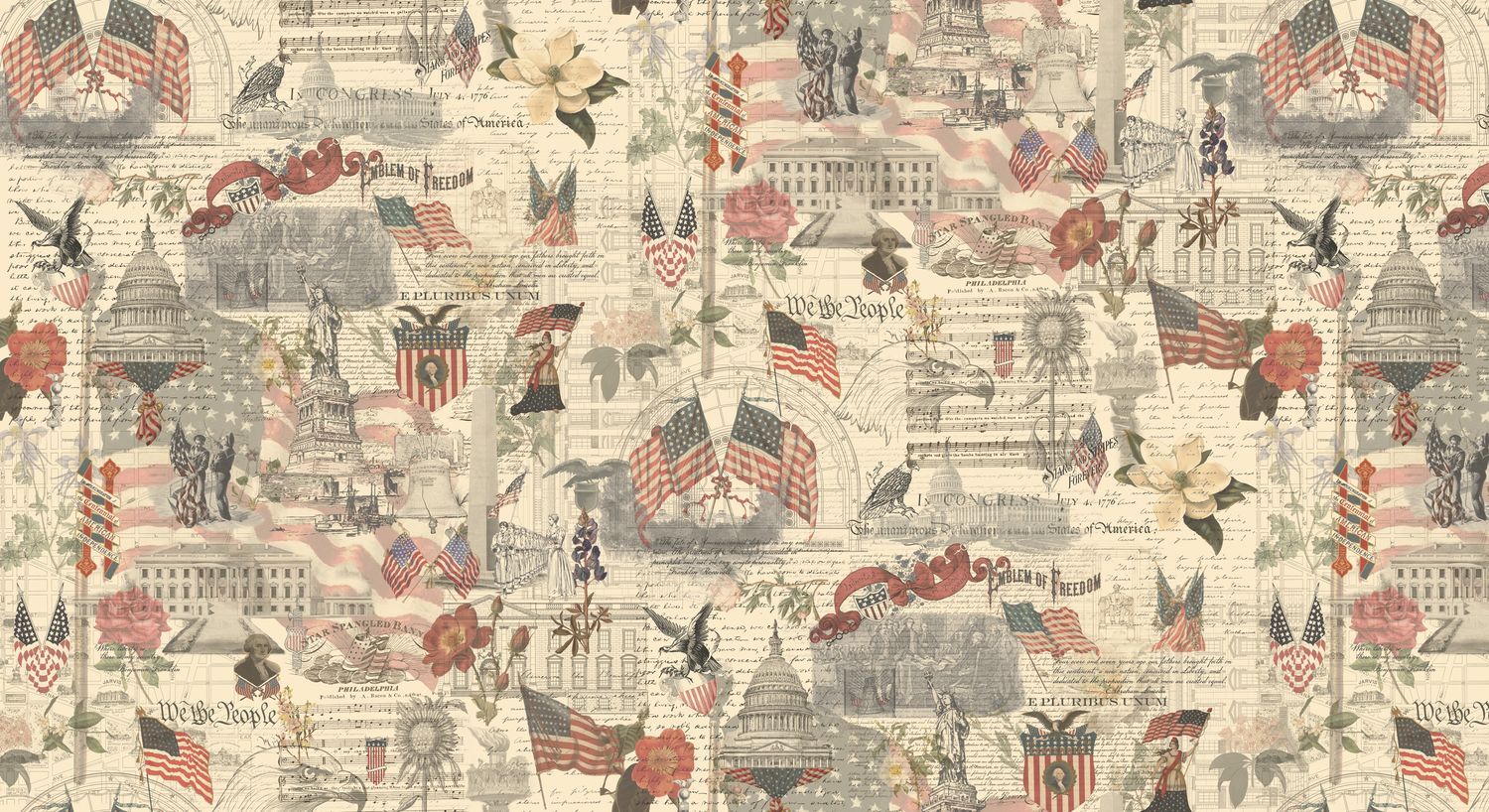 3 Sisters Patriotic Porcelain