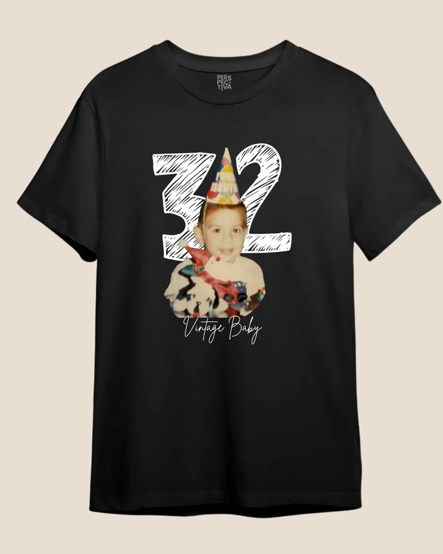 Camiseta con foto y numero cumpleaños