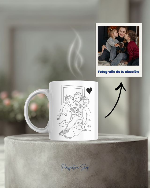 Taza Mamá  foto-silueta