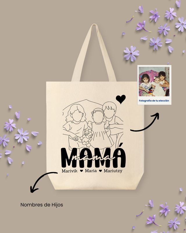 Tote Bag Mamá  Foto + nombres
