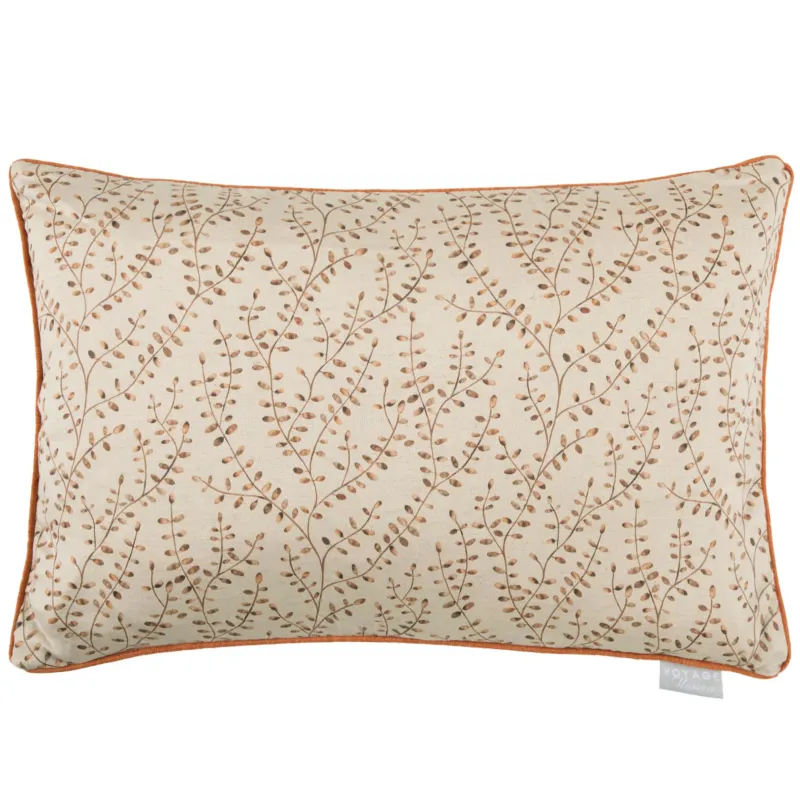 Eden Leaves Printed Cushion Sienna