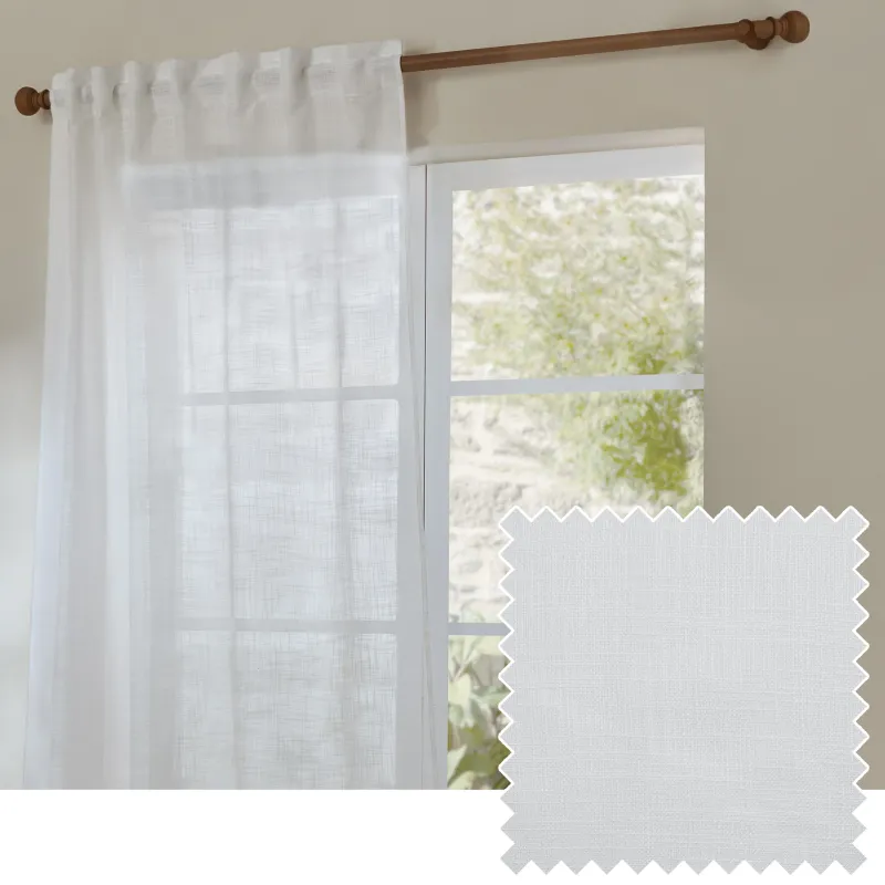 Cirrus Woven Sheer Curtain Panel Snow