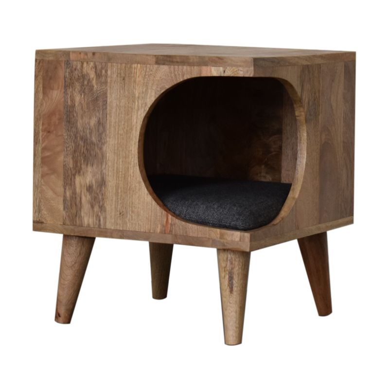 Round Cut-out Pet Bed with Seat Pad