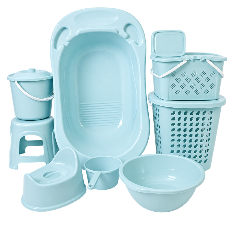 Ensemble de bain pour bébé – Kit complet - Bleu Ensemble de bain pour bébé – Kit complet - Bleu