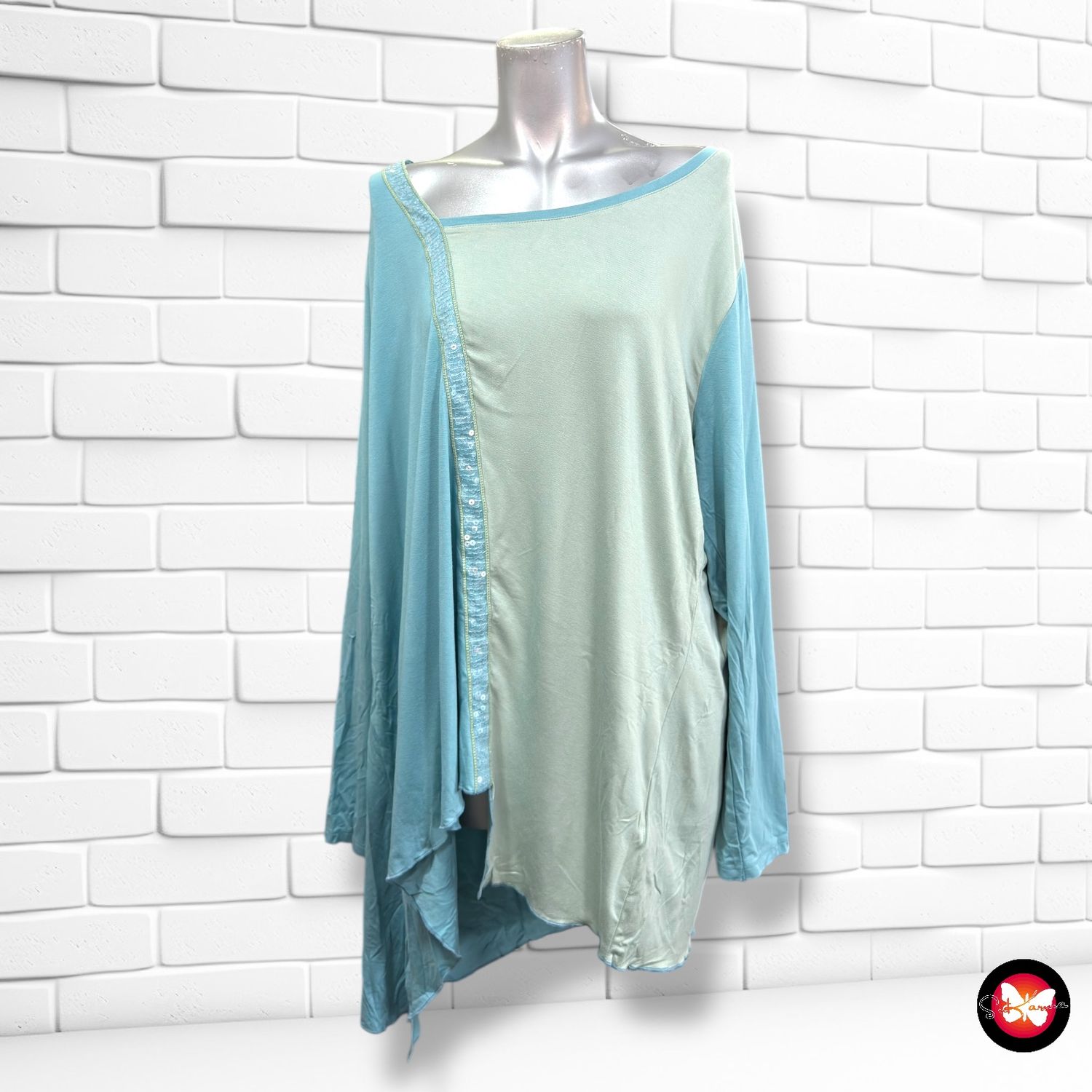 **HOY** Blusa de manga larga con lentejuelas Talla 52