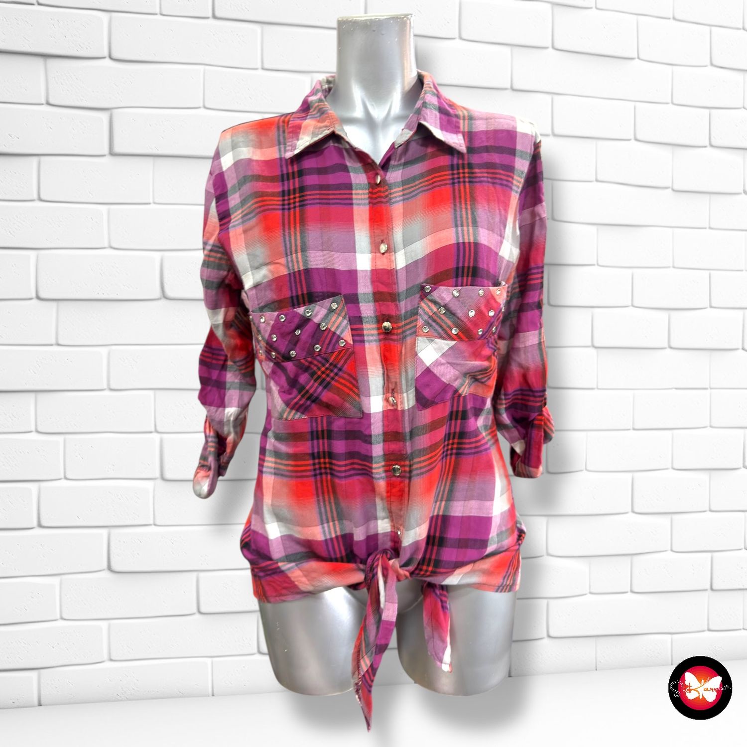 **HOY** Camisa de cuadros con lazo BATIK Talla S
