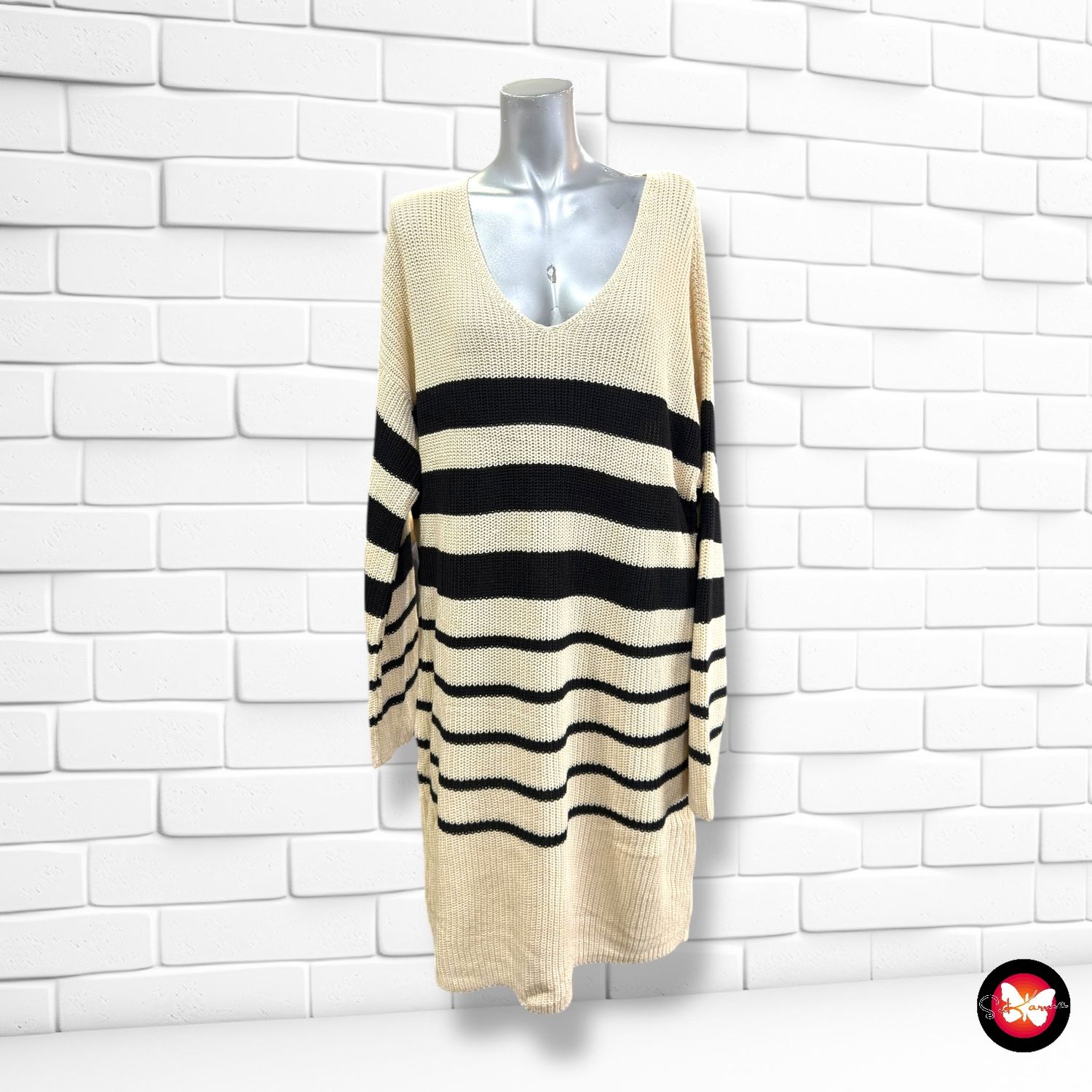 **HOY** MAXI Jersey de manga larga de rayas C&amp;A Talla L (grande)