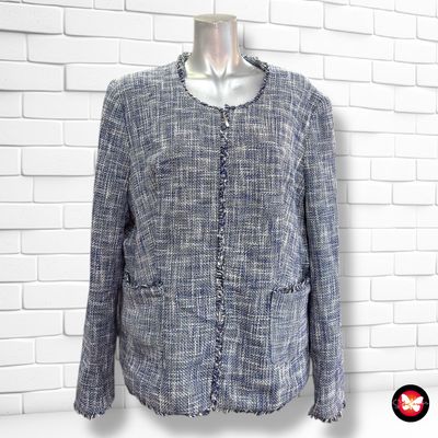 **HOY** Chaqueta tweed con cremallera ENCUENTRO Talla 46
