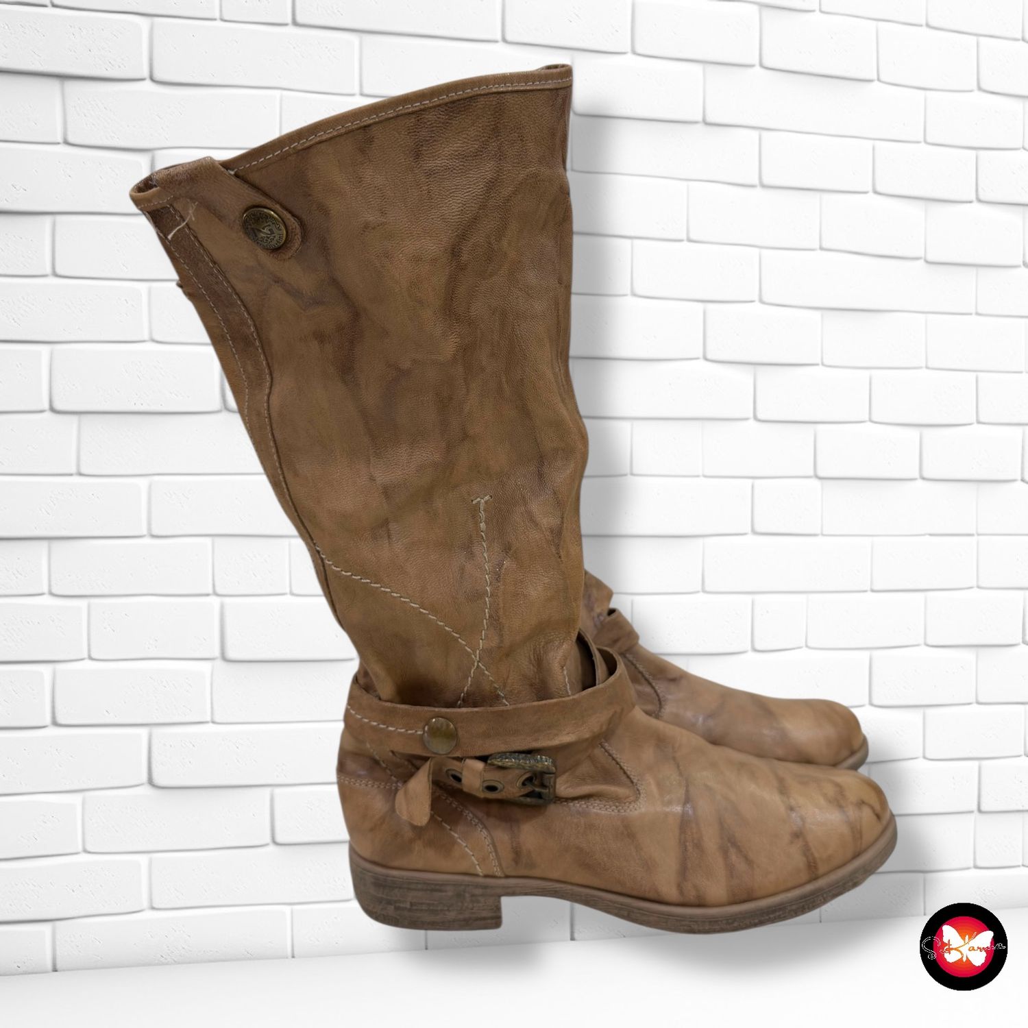 Botas midi de piel NERO GIARDINI T36