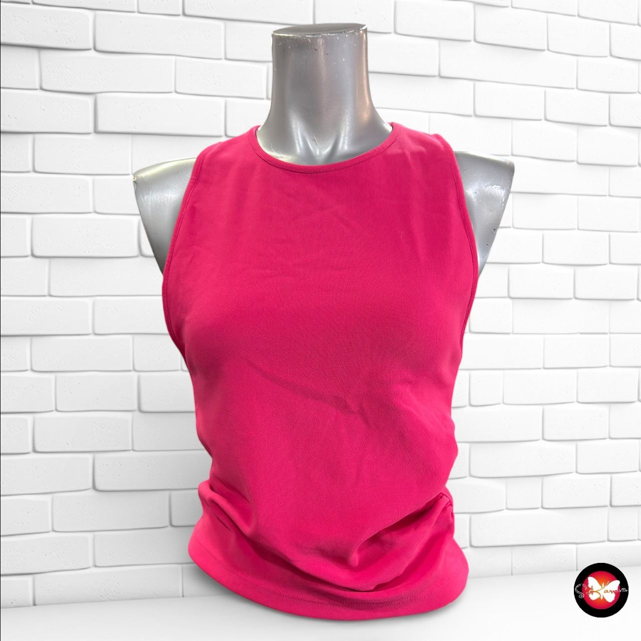 Blusa sin mangas con drapeado ZARA Talla M