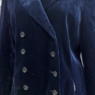 Blazer de terciopelo tipo militar AMBIENTE Talla 36