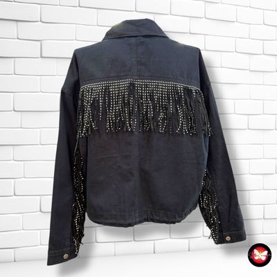 Cazadora vaquera con flecos SEVEN SISTERS Talla M
