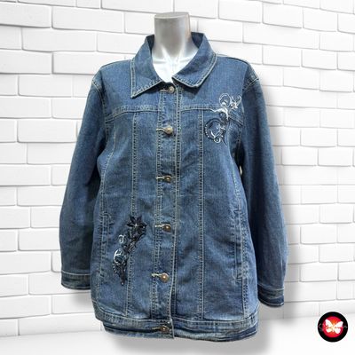 **HOY** Cazadora vaquera con bordado Talla 2XL