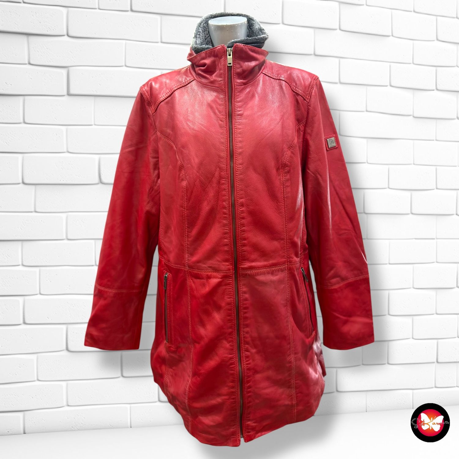 **HOY** Chaquetón de piel con cuello desmontable OTTO KERN Talla 44