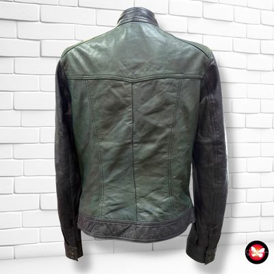 **HOY** Cazadora de piel bicolor Talla 36